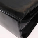Salvatore Ferragamo Gancini Hand Bag Patent leather 2way Black Gold Auth bs32178-15