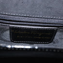 Salvatore Ferragamo Gancini Hand Bag Patent leather 2way Black Gold Auth bs32178-20