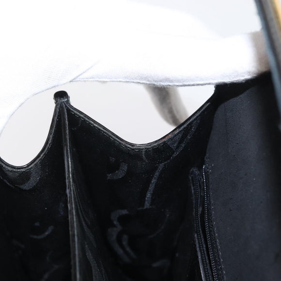 Salvatore Ferragamo Gancini Hand Bag Patent leather 2way Black Gold Auth bs32178
