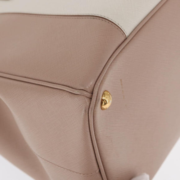 PRADA Galleria Hand Bag Safiano leather Pink Gold Auth bs32179