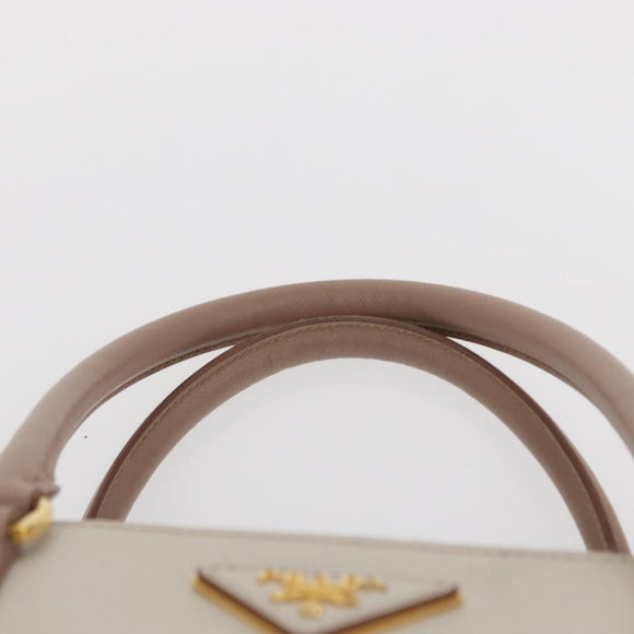 PRADA Galleria Hand Bag Safiano leather Pink Gold Auth bs32179