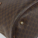 CELINE Macadam Canvas Tragetasche PVC Leder Braun Gold Auth bs32180-16