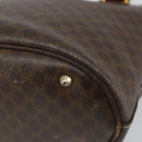 CELINE Macadam Canvas Tragetasche PVC Leder Braun Gold Auth bs32180-17