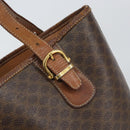 CELINE Macadam Canvas Tragetasche PVC Leder Braun Gold Auth bs32180-19