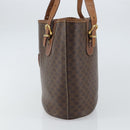CELINE Macadam Canvas Tragetasche PVC Leder Braun Gold Auth bs32180-3