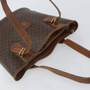 CELINE Macadam Canvas Tragetasche PVC Leder Braun Gold Auth bs32180-6