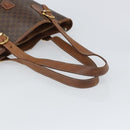 CELINE Macadam Canvas Tragetasche PVC Leder Braun Gold Auth bs32180-7
