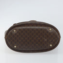 CELINE Macadam Canvas Tragetasche PVC Leder Braun Gold Auth bs32180-5