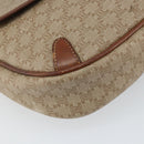 CELINE Macadam Canvas Shoulder Bag PVC Beige Gold Auth bs32181-11