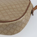 CELINE Macadam Canvas Shoulder Bag PVC Beige Gold Auth bs32181-12