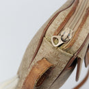 CELINE Macadam Canvas Shoulder Bag PVC Beige Gold Auth bs32181-15