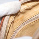 CELINE Macadam Canvas Shoulder Bag PVC Beige Gold Auth bs32181-16