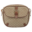 CELINE Macadam Canvas Shoulder Bag PVC Beige Gold Auth bs32181-2