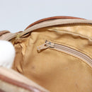CELINE Macadam Canvas Shoulder Bag PVC Beige Gold Auth bs32181-20