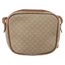 CELINE Macadam Canvas Shoulder Bag PVC Beige Gold Auth bs32181-3