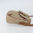 CELINE Macadam Canvas Shoulder Bag PVC Beige Gold Auth bs32181-4