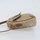 CELINE Macadam Canvas Shoulder Bag PVC Beige Gold Auth bs32181-5