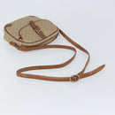 CELINE Macadam Canvas Shoulder Bag PVC Beige Gold Auth bs32181-7