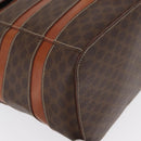 CELINE Macadam Canvas Backpack PVC Leather Brown Gold Auth bs32182-16