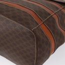 CELINE Macadam Canvas Backpack PVC Leather Brown Gold Auth bs32182-17