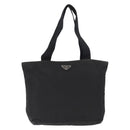 PRADA Tote Bag Nylon Black Silver Auth bs32184-13