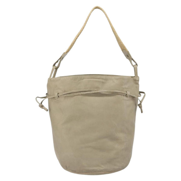 BOTTEGA VENETA Shoulder Bag Leather Beige Auth bs32186