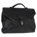 BOTTEGA VENETA INTRECCIATO Business Bag Leather Black 113095 Auth bs32187-1