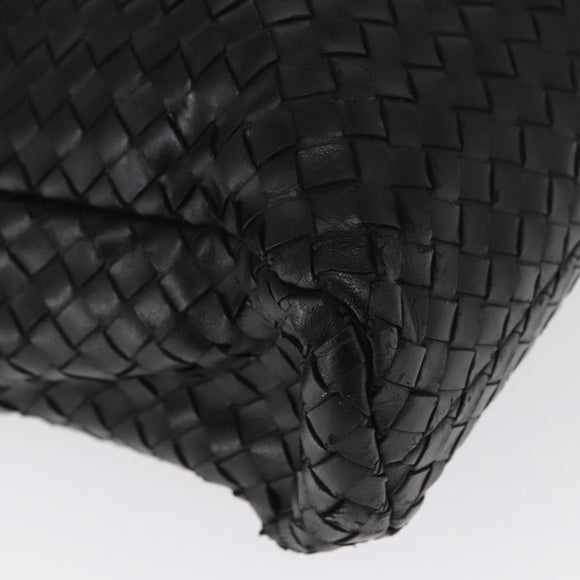 BOTTEGA VENETA INTRECCIATO Business Bag Leather Black 113095 Auth bs32187