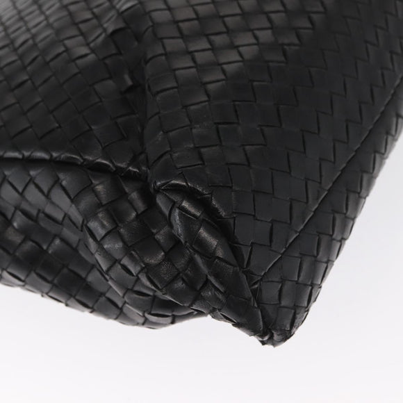 BOTTEGA VENETA INTRECCIATO Business Bag Leather Black 113095 Auth bs32187
