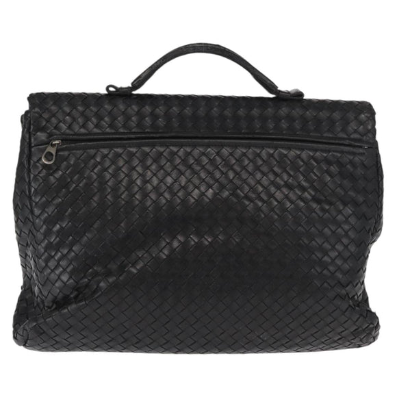 BOTTEGA VENETA INTRECCIATO Business Bag Leather Black 113095 Auth bs32187
