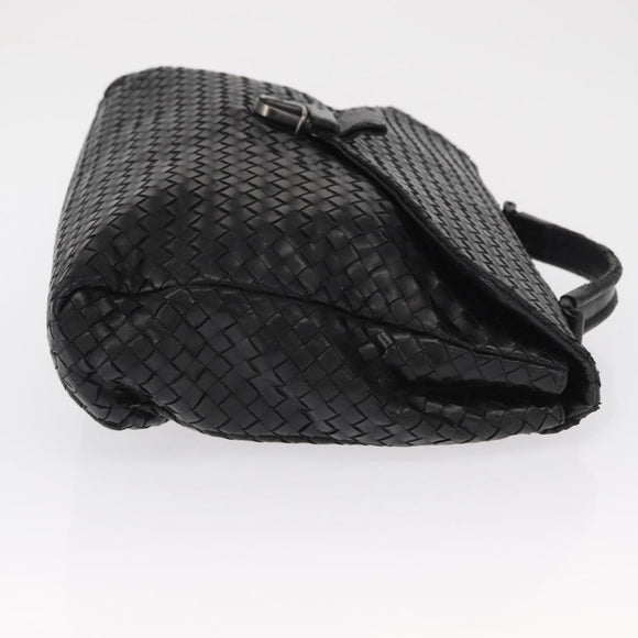 BOTTEGA VENETA INTRECCIATO Business Bag Leather Black 113095 Auth bs32187