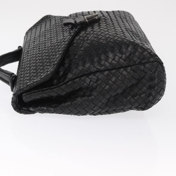 BOTTEGA VENETA INTRECCIATO Business Bag Leather Black 113095 Auth bs32187