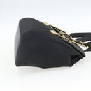 Gianni Versace Tote Bag Nylon Leather Black Gold Auth bs32188-4