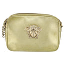 VERSACE Shoulder Bag Leather Gold Auth bs32189-13