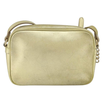 VERSACE Shoulder Bag Leather Gold Auth bs32189 - 0