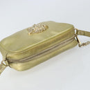 VERSACE Shoulder Bag Leather Gold Auth bs32189-6