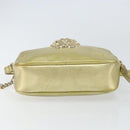 VERSACE Shoulder Bag Leather Gold Auth bs32189-5