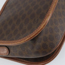 CELINE Macadam Canvas Shoulder Bag PVC Leather Brown Gold Auth bs32191-13