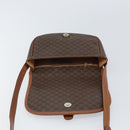 CELINE Macadam Canvas Shoulder Bag PVC Leather Brown Gold Auth bs32191-15