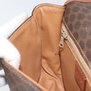 CELINE Macadam Canvas Shoulder Bag PVC Leather Brown Gold Auth bs32191-19