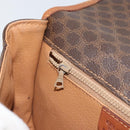 CELINE Macadam Canvas Shoulder Bag PVC Leather Brown Gold Auth bs32191-20