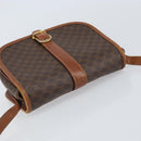 CELINE Macadam Canvas Shoulder Bag PVC Leather Brown Gold Auth bs32191-6