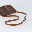 CELINE Macadam Canvas Shoulder Bag PVC Leather Brown Gold Auth bs32191-7