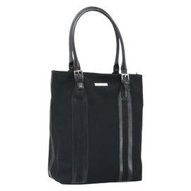 GUCCI Tote Bag Canvas Leather Black Silver 001 1098 2123 Auth bs32193