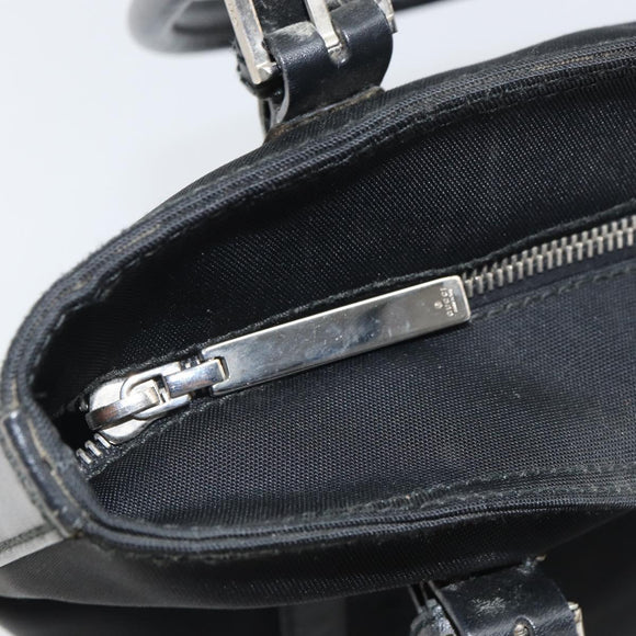 GUCCI Tote Bag Canvas Leather Black Silver 001 1098 2123 Auth bs32193