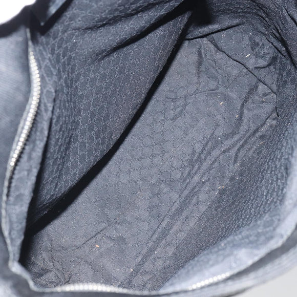 GUCCI Tote Bag Canvas Leather Black Silver 001 1098 2123 Auth bs32193