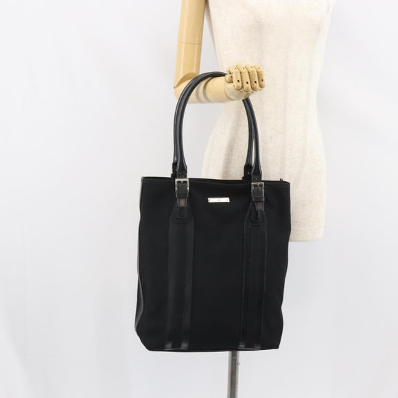 GUCCI Tote Bag Canvas Leather Black Silver 001 1098 2123 Auth bs32193