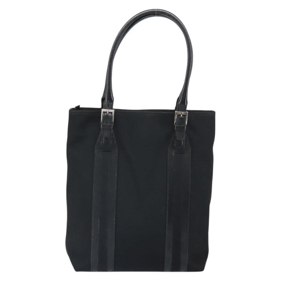 GUCCI Tote Bag Canvas Leather Black Silver 001 1098 2123 Auth bs32193