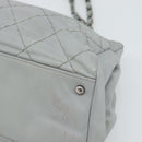 CHANEL Ultra Stitch Chain Schoudertas Leer Grijs CC Auth bs32201-14
