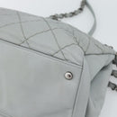 CHANEL Ultra Stitch Chain Schoudertas Leer Grijs CC Auth bs32201-16